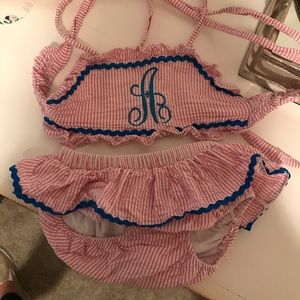 “A” Monogram 4T swimsuit